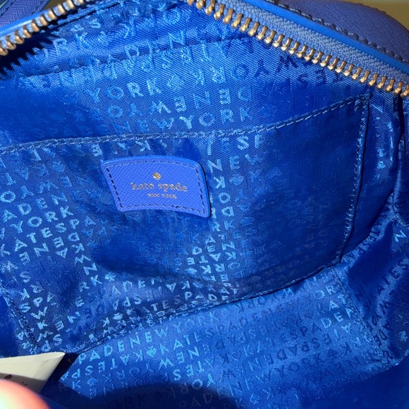 Kate Spade Make a Splash Mindy striped crossbody bag cat-eye sunglasses appliqué - Picture 8 of 9